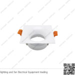 شاسيه سبوت لايت مسحوب مربع بلاستك ابيض شفة رفيعة