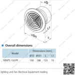 شفاط ازاز اوكراني 6 بوصة مدور فينتس VENTS 150 PF (1)