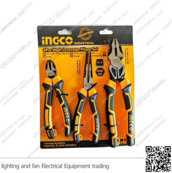 طقم بنسه 3 قطع انكو ( بنسه بوز طويل + بنسه عادية + بنسه قصافة ) INGCO