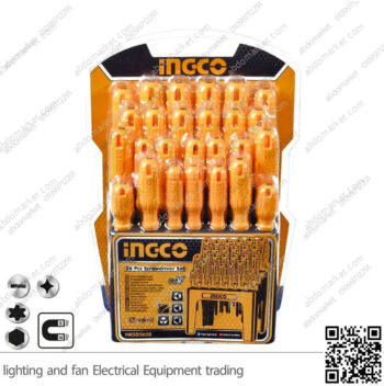 طقم مفكات انكو 26 قطعة يد بلاستك INGCO