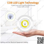 كشاف طوارئ ثلاثي ببطارية مع ريموت