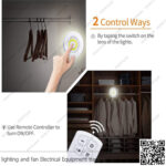 كشاف طوارئ ثلاثي ببطارية مع ريموت