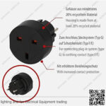 محول ادابتور انكليزي 16A بريميوم لاين ألماني