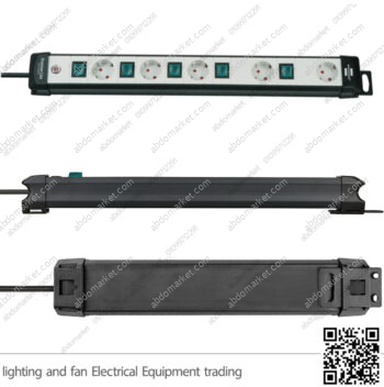 مشترك كهرباء 5 عين بلاستك بريميوم لاين ألماني بمقتاح