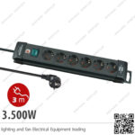 مشترك كهرباء 6 عين بلاستك بريميوم لاين ألماني