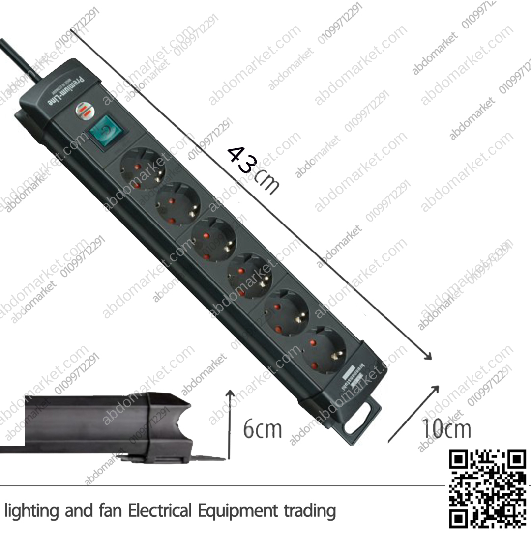 مشترك كهرباء 6 عين بلاستك بريميوم لاين ألماني مشترك كهرباء 6 عين بلاستك بريميوم لاين ألماني