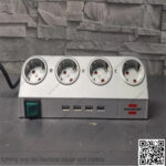 مشترك كهرباء مكتب 4 عين مع 4 منافذ USB بريميوم لاين ألماني