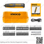 مفك انكو ببطارية 4 فولت 42 قطعة INGCO