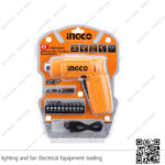 مفك انكو ببطارية 4 فولت 12 قطعة INGCO