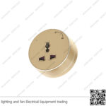 بريزة تراك سوكت ذهبي انكليزي مدورة 16 أمبير ZOYA PLUS