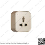 بريزة تراك سوكت ذهبي انكليزي مربعة 16 أمبير ZOYA PLUS