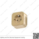 بريزة تراك سوكت ذهبي مجوفة مربعة 16 أمبير ZOYA PLUS