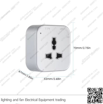 بريزة تراك سوكت فضي انكليزي مربعة 16 أمبير ZOYA PLUS