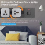 بريزة تراك سوكت فضي انكليزي مربعة 16 أمبير ZOYA PLUS