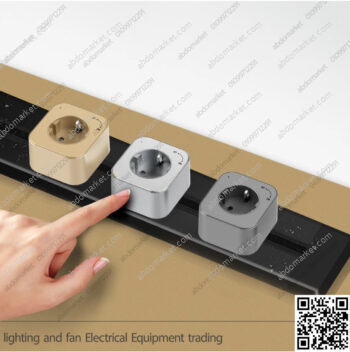 بريزة تراك سوكت فضي مجوفة مربعة 16 أمبير ZOYA PLUS