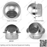 جريلة مدورة ستانلس ستيل 6 بوصة بشبكة