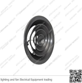 جريلة هواية سقف مركزية معدن 12 بوصة مدورة اسود