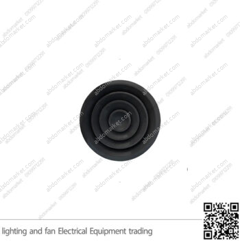 جريلة هواية سقف مركزية معدن 4 بوصة مدورة اسود