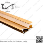 عود بروفايل ليد رف خشب زاوية ذهبي