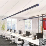 كشاف بروفايل مسنفر مستطيل 168 واط 300 سم أسود ابيض