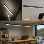 كشاف بروفايل مسنفر مستطيل 56 واط 100 سم أسود ابيض