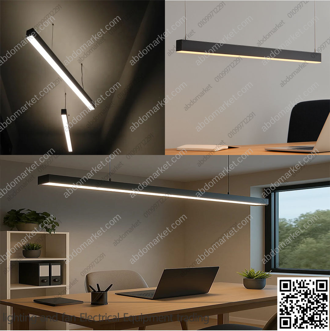 كشاف بروفايل مسنفر مستطيل 67 واط 120 سم أسود ابيض كشاف بروفايل مسنفر مستطيل 67 واط 120 سم أسود ابيض