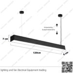 كشاف بروفايل مسنفر مستطيل 67 واط 120 سم أسود كول