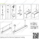 كشاف بروفايل مسنفر مستطيل 84 واط 150 سم أسود ابيض