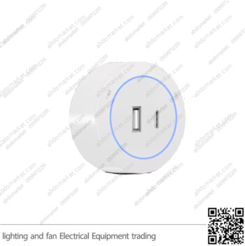 مدخل شاحن تراك سوكت ابيض USB و type-C بضوء ZOYA