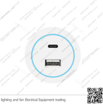 مدخل شاحن تراك سوكت ابيض USB و type-C بضوء ZOYA