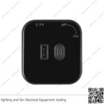 مدخل شاحن تراك سوكت اسود USB-type-C مربعة ZOYA PLUS