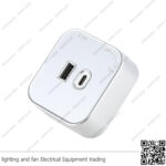 مدخل شاحن تراك سوكت فضي USB-type-C مربعة ZOYA PLUS