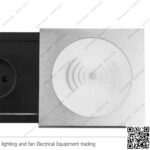 مشترك كهرباء للمكاتب مخفي فضي مستطيل 2 عين مع شاحن وايرلس ومدخل HDMI