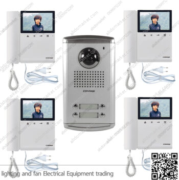 انتركم كوماكس بكاميرا 4 خط 4 شاشة 4.3 بوصة DRC-4AC2/CDV-43K2