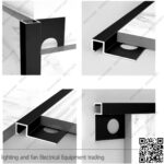 زاوبة سيراميك ستانلس مربع اسود 12*12مل