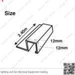 زاوبة سيراميك ستانلس مربع اسود 12*12مل