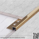 زاوبة سيراميك ستانلس مربع ذهبي 12*12مل