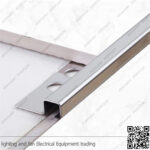 زاوبة سيراميك ستانلس مربع فضي 12*12مل