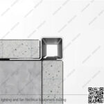 زاوبة سيراميك ستانلس مربع فضي 12*12مل