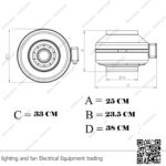 شفاط سقف مركزي معدن 10 بوصة تركي كايتس KAYI-TES