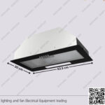 شفاط مطبخ بيورتي 3 سرعات 60 سم فضي INSIDE BL 1000m3/h