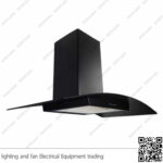 شفاط مطبخ بيورتي 3 سرعات 90 سم زجاجي اسود CAPPE BL 750m3/h