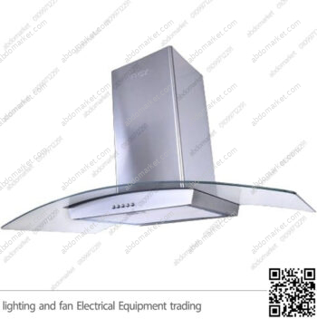 شفاط مطبخ بيورتي 3 سرعات 90 سم زجاجي فضي CAPPE INOX 750m3/h