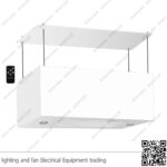 شفاط مطبخ بيورتي جزيرة 3 سرعات 90 سم لون ابيض DIAMOND 1000m3/h