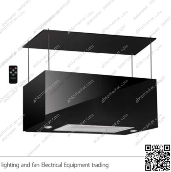 شفاط مطبخ بيورتي جزيرة 3 سرعات 90 سم لون اسود DIAMOND 1000m3/h