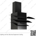 شفاط مطبخ بيورتي عامودي 3 سرعات 90 سم اسود WINGS 1000m3/h