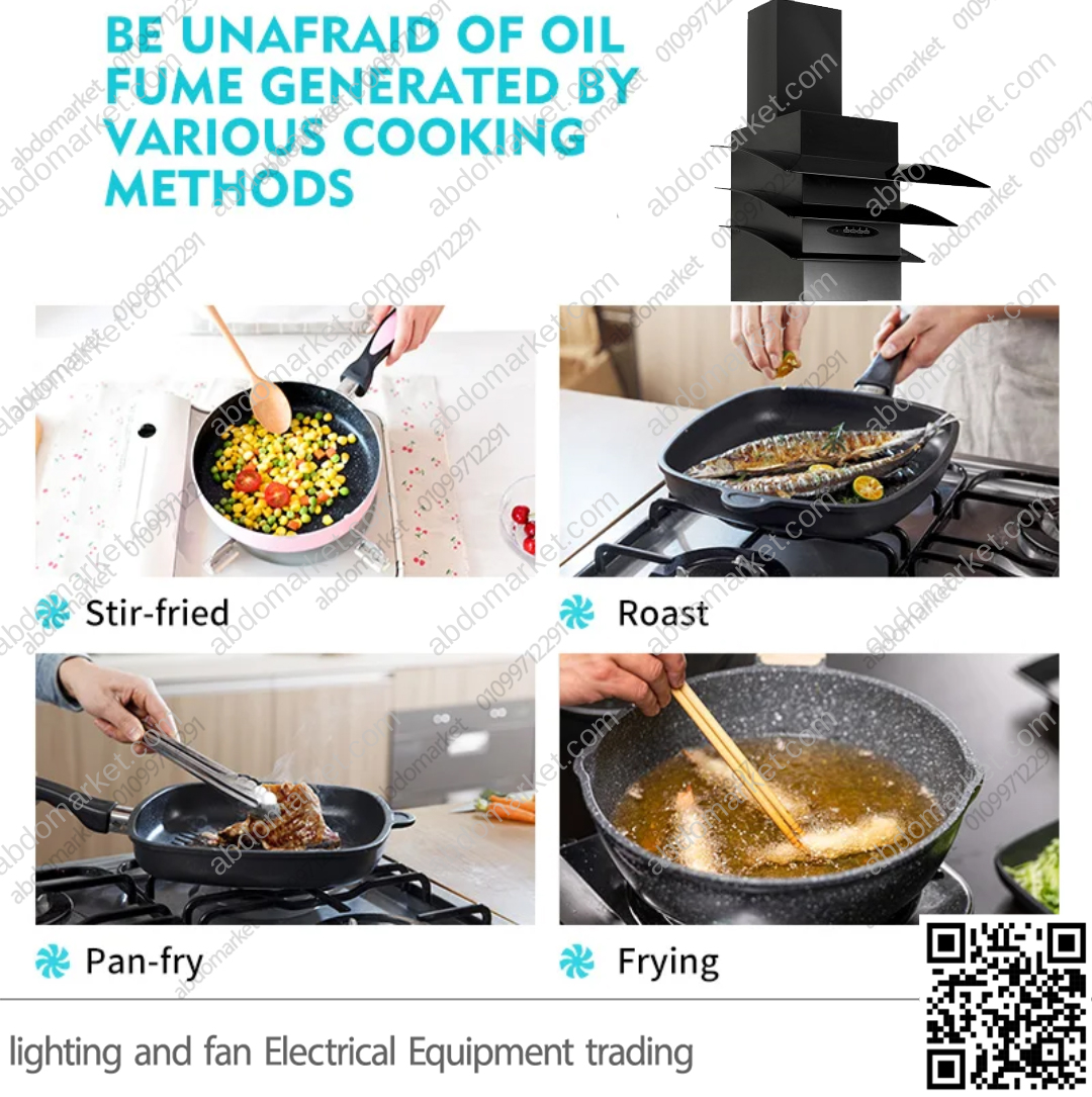 شفاط مطبخ بيورتي عامودي 3 سرعات 90 سم اسود WINGS شفاط مطبخ بيورتي عامودي 3 سرعات 90 سم اسود WINGS