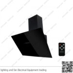 شفاط مطبخ بيورتي مائل 3 سرعات 60 سم اسود FLOW BL 1000m3/h