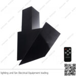 شفاط مطبخ بيورتي مائل 3 سرعات 60 سم اسود FLOW BL 1000m3/h