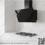 شفاط مطبخ بيورتي مائل 3 سرعات 60 سم اسود FLOW BL 1000m3/h